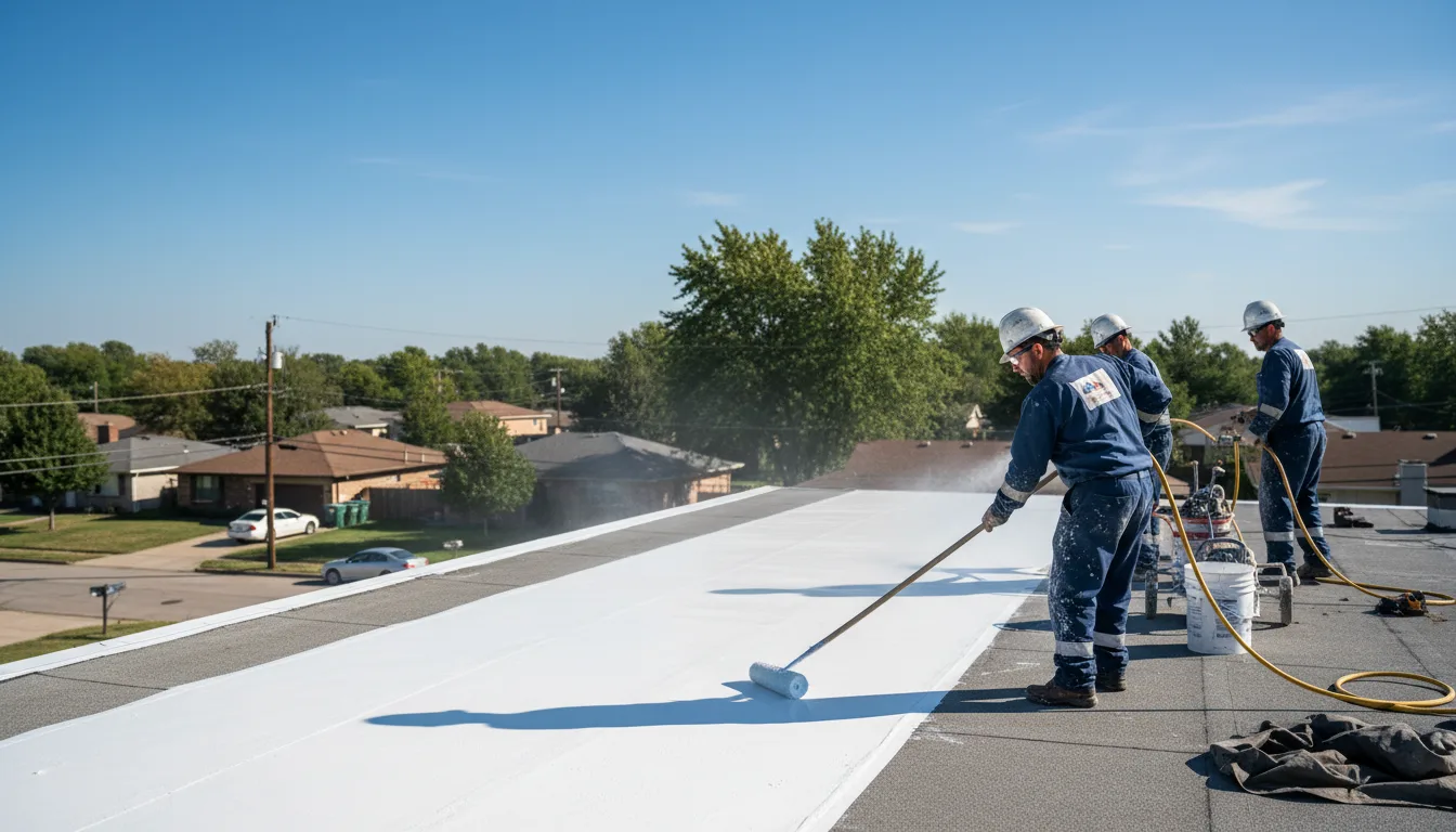 Commercial roof coating in Roxbury, KS near me